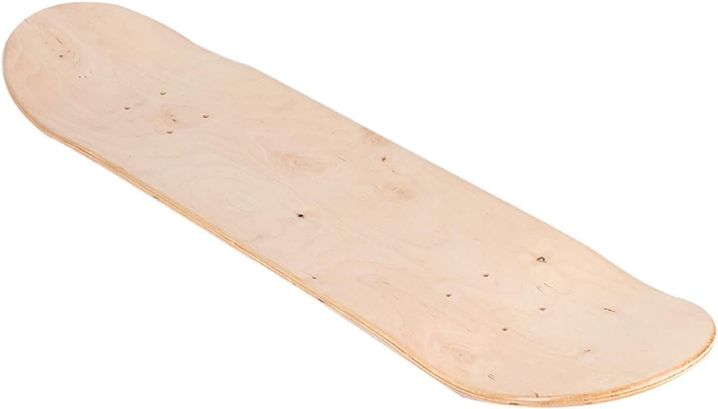 Blank Skateboard Deck 7-Ply Maple Wood 79x20cm Professional Double Concave Shape All Ages & Skill Levels DIY Art Deck (Natural Maple Color)