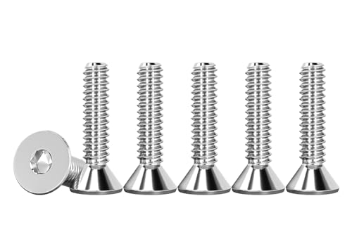 Drenky Tornillo Avellanado M3 X 16 mm, 50 Piezas Tornillos De Cabeza Avellanada Norma DIN 7991 / ISO 10642 Tornillos Avellanados con Hexágono Interior Acero Inoxidable A2 V2A, Rosca Completa