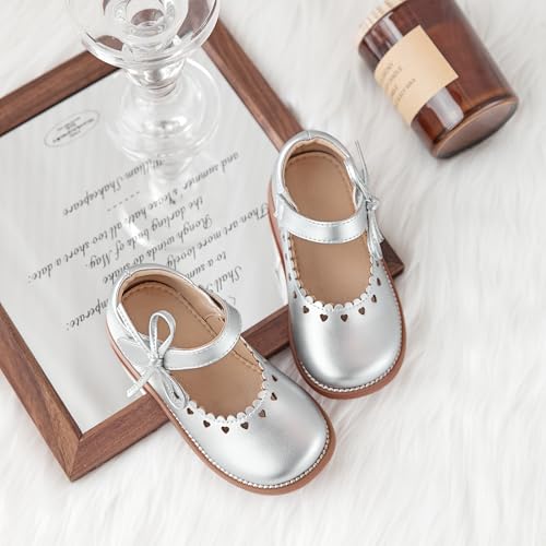 Image of Flaryzone Toddler Little Girl Mary Jane School Uniform Oxfords Flat Dress Shoes