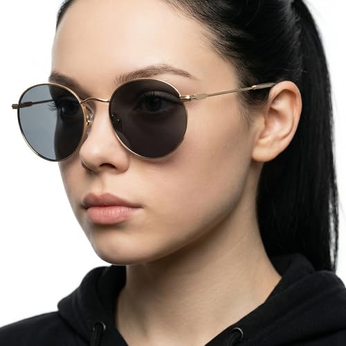 Image of John Jacobs | Full Rim Round Stylish & Premium Sunglasses | Polarized and 100% UV Protected | Men & Women | Medium | JJ S70019