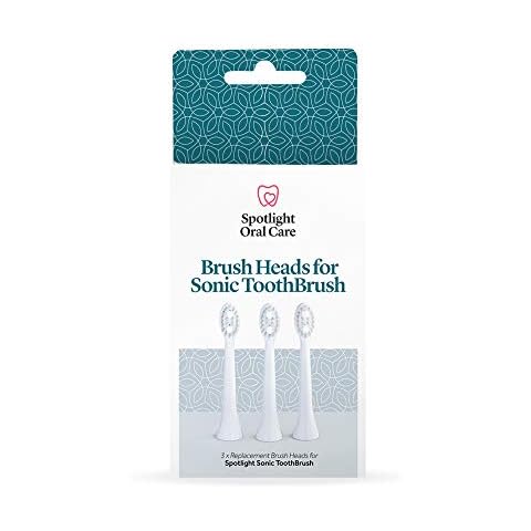 Spotlight Oral Care Sonic Toothbrush Replacement Heads | Gentle & Effective Electric Toothbrush Heads | Works with the Spotlight Oral Care Sonic Toothbrush | Includes 3 Replacements Heads Cover