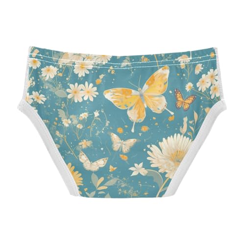KLL Butterflies Dandelions Pattern Butterflies Gold Toddler Boys' Comfort Athletic Underwear Breathable Undies2