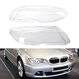 GZYF Front Headlight Head Lamp Cover Lens Replacement for BMW E46 2DR Coupe 325ci 330ci 2003-2006, 1 Pair