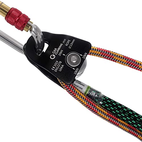 Gm Climbing 20Kn Micro Prusik Minding Pulley 1/2" Ce Uiaa Certified (Single Unit(Black)) #TOP6