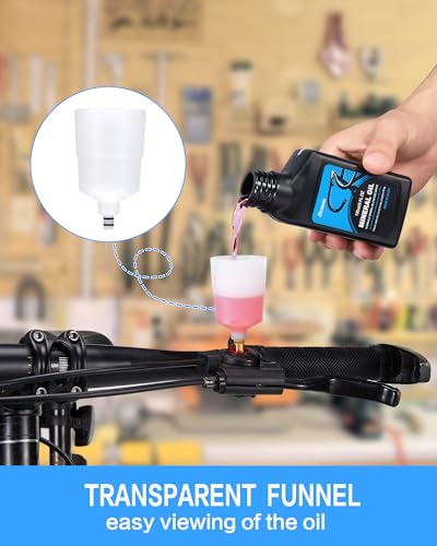 cyctravel Brake Bleed Kit for Shimano Hydraulic Brakes. Bicycle Hydraulic Brake Bleed Kit Including 150ML Mineral Oil Brake Fluid and Step by Step Instructions - Image 4