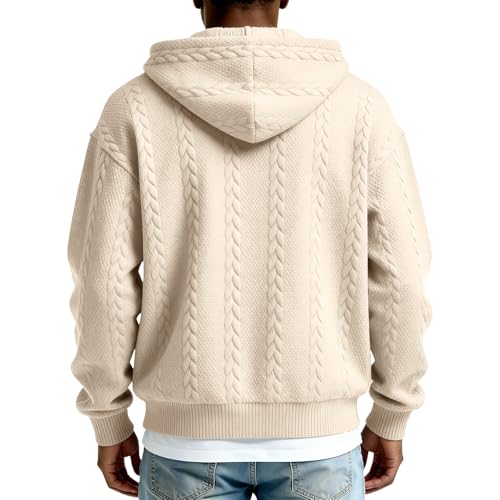 Sudadera con capucha y cremallera para hombre que evita el frío de manga larga 4