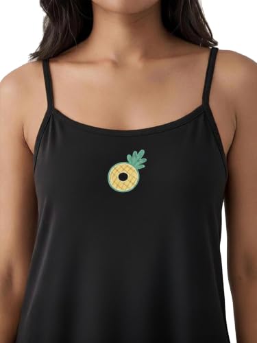 Image of Inner Sense Organic Cotton Nighty for Women Stylish I Above Knee Length Spaghetti with Scoop Neck Design I Adjustable Straps Camisole for Woman to Wear Solo or Layered