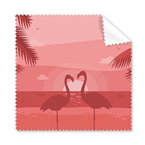 Chiffon optique microfibre pour écran tactile et nettoyant lunettes motif flamingo 5x