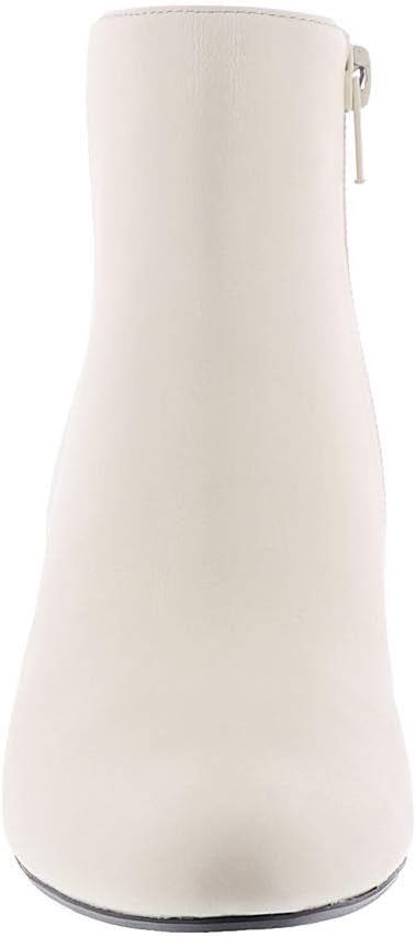 VANELi Womens Dany Leather Block Heel Ankle Boots 7 XX-Narrow Latte