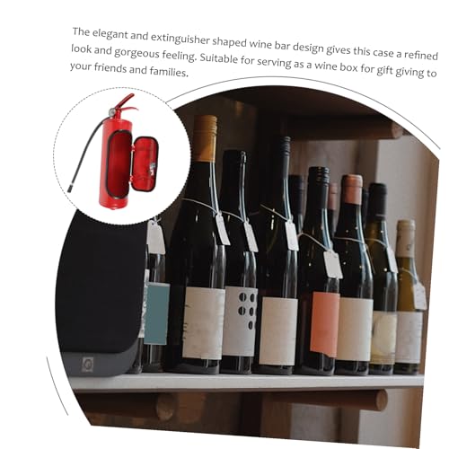 Boîte de rangement extincteur bouteille de vin métal rouge