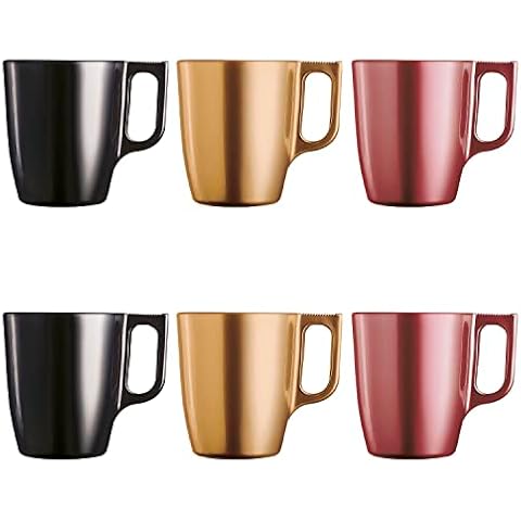 Luminarc Flashy Set de 6 tazas de vidrio para microondas Cover