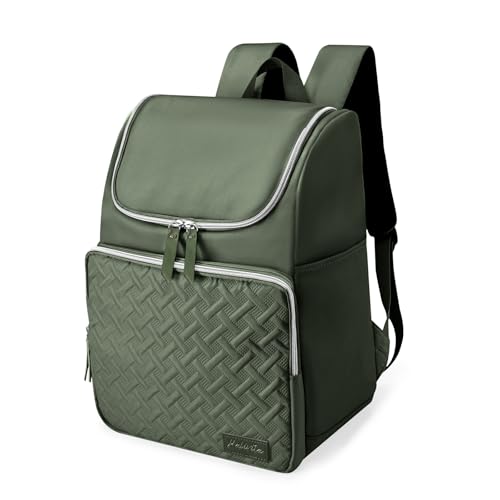 Image of Cooler Backpack Insulated Leak Proof 33 Cans, Waterproof Hiking Backpack Cooler Soft Cooler Bag Lunch Backpack for Picnic Camping Beach, Green