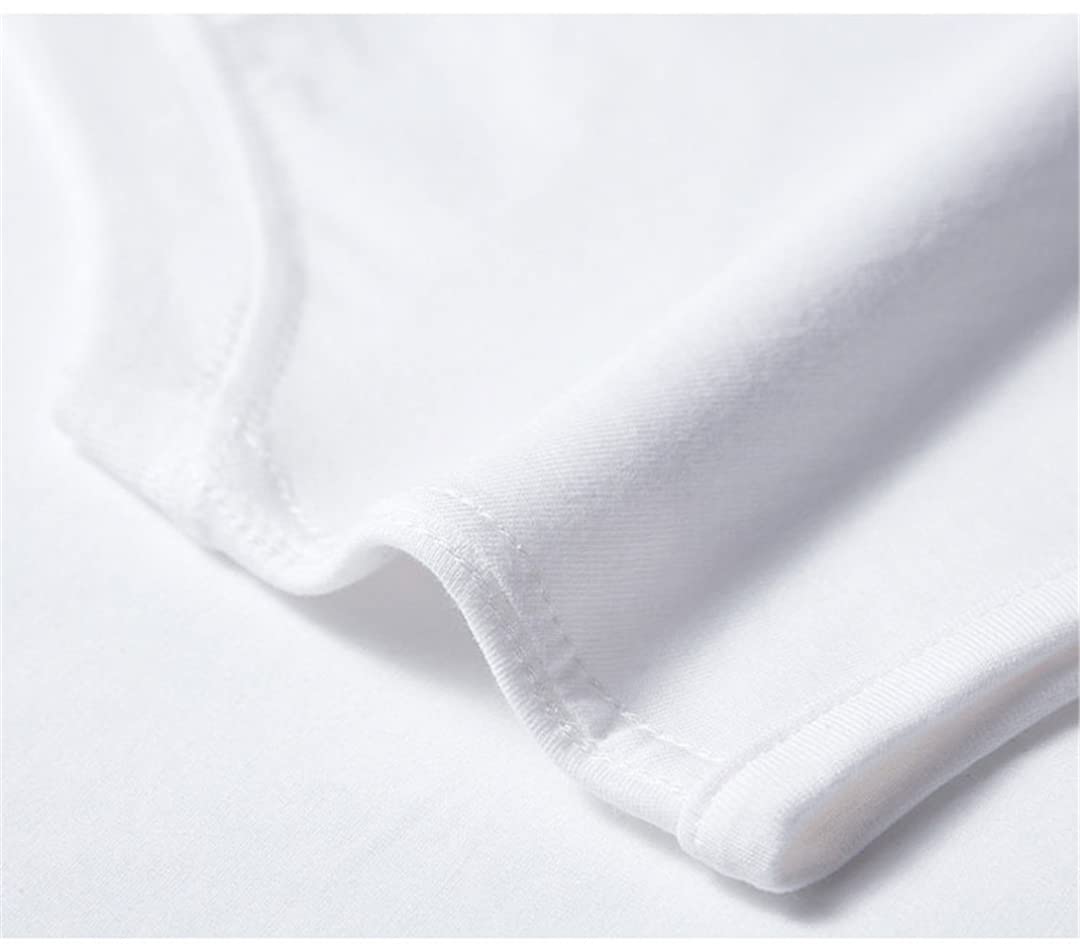 Męskie koszulki bez rękawów Kamizelka Casual Tank Tops, Biały Szary, M