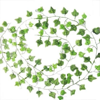 Deehome (Pack of 24 Artificial Hanging Ivy Garlands Mapple Leaves Greenercy Vine Creepers Plants Bunch for Home, Office, Balcony, Festive Craft, Party Decor Decoration (24 Strings,7.5 FT Each,Green)