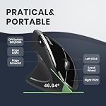 Perixx PERIMICE-713L Souris verticale sans fil ergonomique à gauche - 800/1200/1600 DPI - Recommandation : RSI Utilisateur
