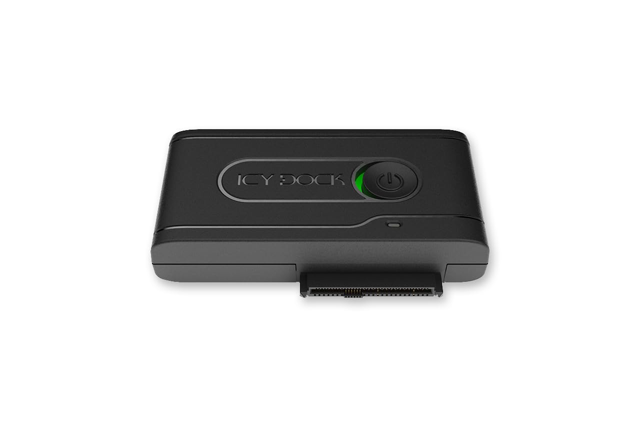 Icy Dock Adattatore SSD NVMe USB - 1x 2.5 U.2 NVMe SSD a USB 3.2 Gen2 10Gbps Adattatore convertitore compatibile con Thunderbolt 4 Black con cavo incluso - EZ-Adapter Ex MB931U-1VB R1