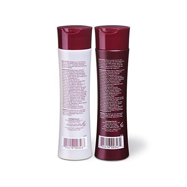 Keranique Volumizing Shampoo and Conditioner Set for Hair Repair and Growth with Biotin and Keratin Amino Complex, Sulfate and Parabens Free, 8 fl oz ea