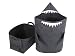 CHRISTMAS SALE - ARTIT Kids’ Shark Felt Laundry Hamper & Bonus Storage Bin - 2-in-1 Set. Baskets are Made of Premium Quality, Non-Woven, Eco-Friendly, Convenient & Multi-Functional. Dark Gray