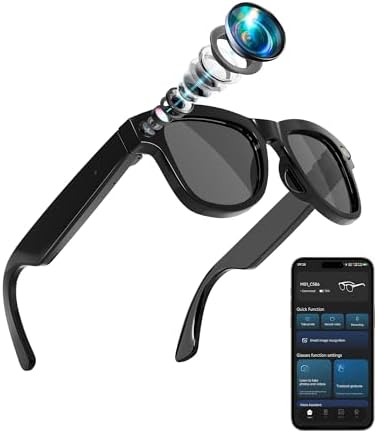 4-in-1 AI Smart Glasses, 800W HD Camera Glasses, 1080P Video Reco...