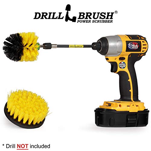 Image of Bathroom Accessories - Cleaning Supplies - Drill Brush - Grout Cleaner - Shower Cleaner - Scrub Brush for Shower - Tile Cleaning Brush - Bathroom Cleaning Tools - Drill Brush Attachment Set - Bathtub