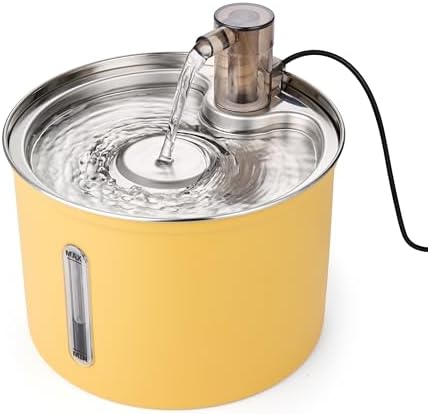 Stainless Steel Cat Water Fountain 3L – Ultra Quiet Pump, Triple ...