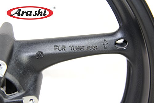 Arashi Front Wheel Rim for SUZUKI GSXR 600 750 2008-2010 / GSXR 1000 2009-2016 Motorcycle Replacement Accessories GSX-R 600 750 1000 GSX-R1000 GSXR600 GSXR750 Matte Black 2011 2012 2013 2014 2015