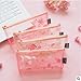 Produktbild AYRSJCL 4Pcs Rosa Petal CherryPencil Beutel-Kasten-Briefpapier-Speicher-Organisator-Beutel-Schule Bürobedarf