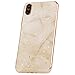 Produktbild Handyhülle kompatibel mit iPhone XS, iPhone X Hülle Marmor Gold Glitzer dünn weich Silikon Schutzhülle TPU Bumper für iPhone X/XS Marble Weiß Gold