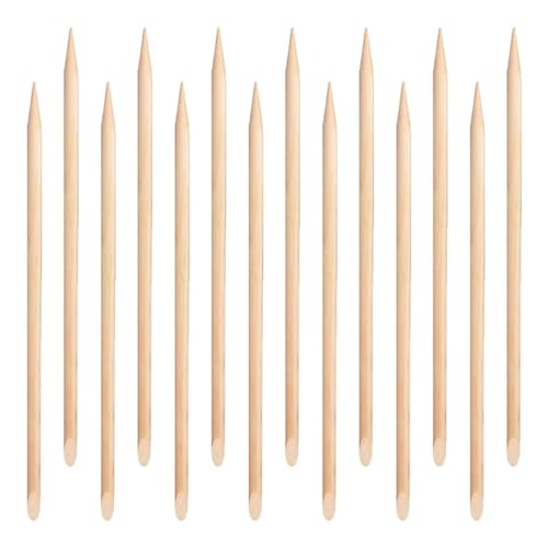 NOLITOY Wooden Cuticle Stick Tool Instant Cuticle Nail Sticks for Manicure 100pcs Pack