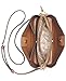 Calvin Klein Women's Hailey Signature Triple Compartment Chain Crossbody, Textured Almond/Taupe/Caramel Linear, One Size