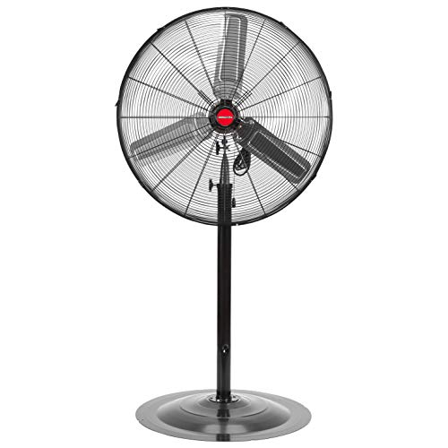 OEMTOOLS 29.99 Inch High-Velocity Indoor Stationary Pedestal, Old Model Commercial Fan, Black