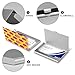 VstaDank Cute Cherry Print Business Card Holder Fashion Aluminum Alloy Flip Cover Credit Card Holder High End Professional Name Cards Case Exquisite Pocket Metal Cards Holder for Work