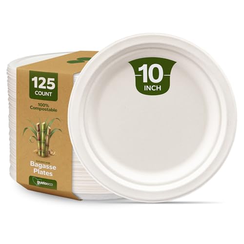 Compostable Sugarcane Paper Plates