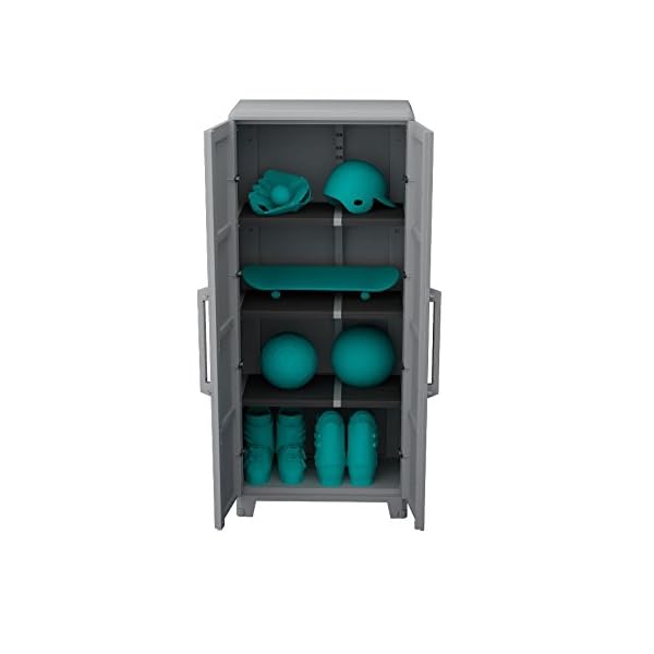 Terry, Transforming Modular 4, hoher multifunktionaler Schrank mit zwei Türen für drinnen und draußen - 78x43,6x184,40… – Bild 4