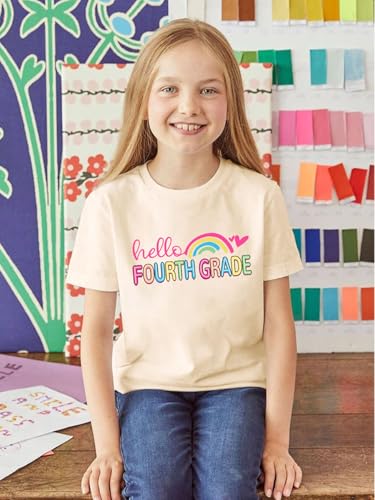 Image of First Day of School Shirt Girls Boys Preschool to 5th Grade Tshirt Kids Back to School Graphic Tee Tops
