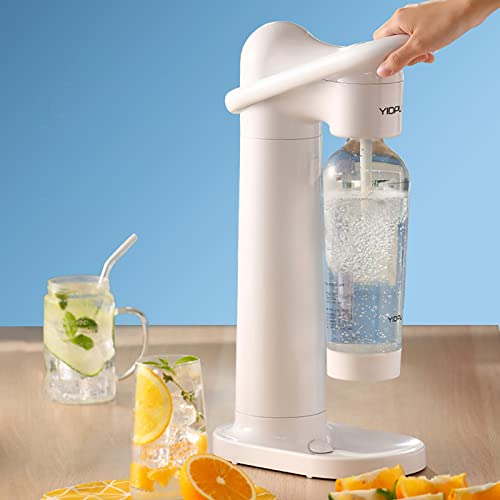 Máquina De Fazer água Com Gás, Máquina De Refrigerante Com Garrafa De água Reutilizável Sem Bpa De 1L E Cilindro De Gás Co2 De 600Ml, Faça água Com Gás Caseira, Suco E Coquetel