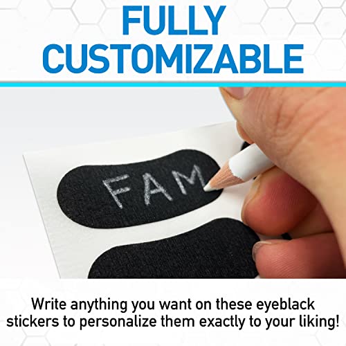 image for Franklin Sports Eye Black Stickers for Kids - Customizable Lettering B