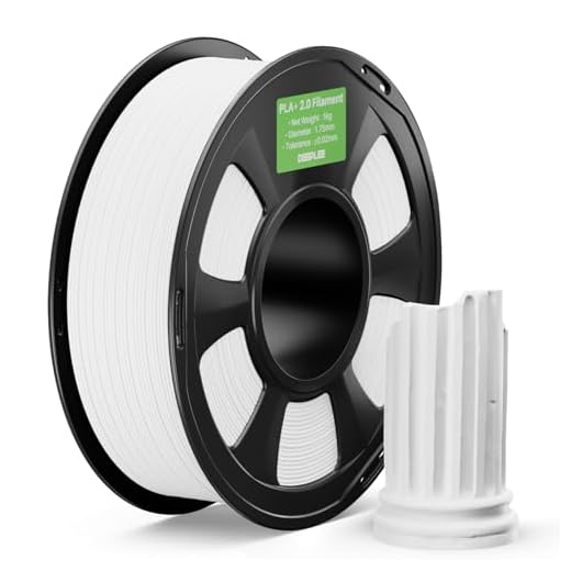 DEEPLEE PLA+ 2.0 Filament 1.75mm, Stronger Toughness 3D Printer Filament, White 1KG, Upgrade PLA Plus 3D Printer Filament, High Speed PLA+ Filament for Most FDM 3D Drucker