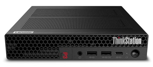 Image of Lenovo ThinkStation P3 Tiny Workstation Mini Desktop (Intel i5-13500, Intel UHD 770 Shared, 32GB DDR5, 2x8TB PCIe SSD (16TB), WiFi 6E, Win 11 Home) w /MS 365 Personal, DKZ USB Port Expander
