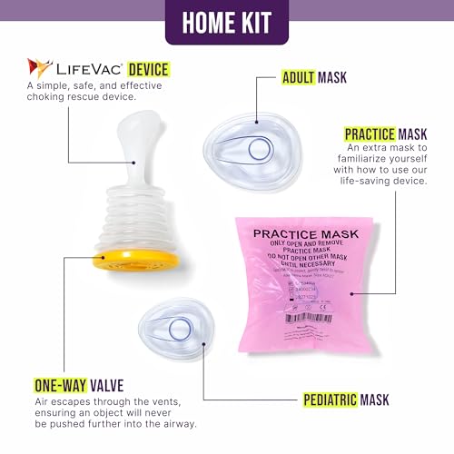 LifeVac Home & Blue Travel Kit Combo - Portable Suction Rescue Device, First Aid Kit for Kids and Adults, Portable Airway Suction Device for Children and Adults