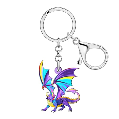 Porte-clés dragon acrylique, le cadeau fantaisie idéal pour fille