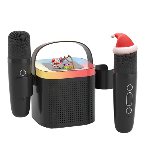 【Chip Bluetooth 5.3 e ampia compatibilità】 Questo set di macchine per karaoke 3 in 1 è dotato della tecnologia Bluetooth 5.3 che garantisce l'accoppiamento istantaneo, fornendo una trasmissione più stabile e una copertura a distanza più lunga. Inoltre puoi collegare i tuoi dispositivi tramite scheda AUX / TF (non inclusa), compatibile con iPhone, telefoni Android, PC ecc
