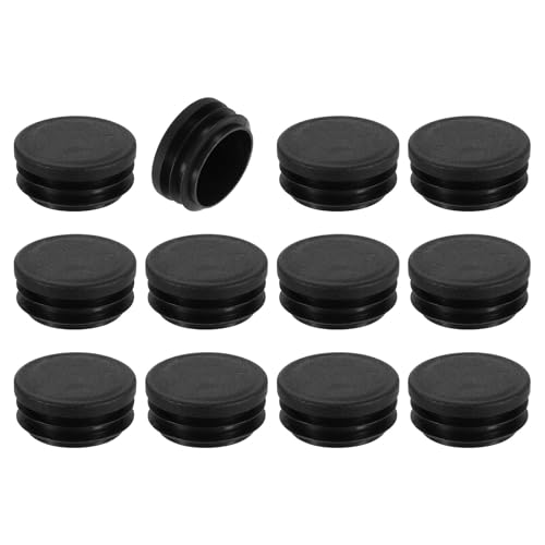 uxcell Round Plastic Plug,40mm(1.57") OD Furniture Leg Pipe Insert 12Pcs