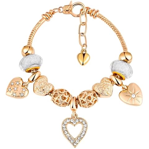 VZCBZC Charm Bracelet with Crystal Beads Cover