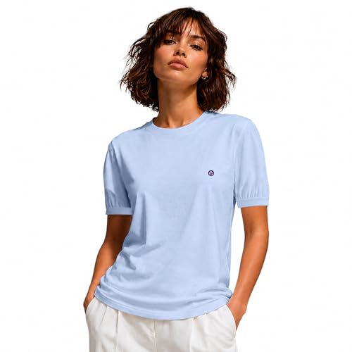 CALLURIC   Camisetas Manga Corta Mujer – algodón orgánico Suaves y cómodas para el día a día, Transpirables y sostenibles–Ideales para Verano, otoño y como Fondo de Armario, en 7 Colores