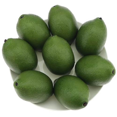 Gresorth 8 Pcs Fake Limes Artificial Green Lemon Faux Limes Decoration
