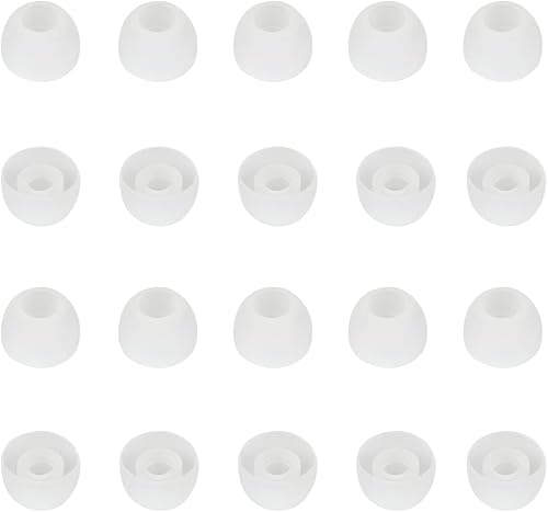 Miniatura 7 de 10 pares de almohadillas de silicona de repuesto para auriculares intrauditivos, puntas de goma, tapas de auriculares (color blanco)