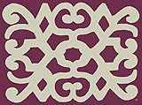  CB DESIGN Set di 4 Tovagliette Americane MADE IN ITALY, Eleganti, Lavabili, Pratiche - Turchia (design crema con sfondo rosso)
