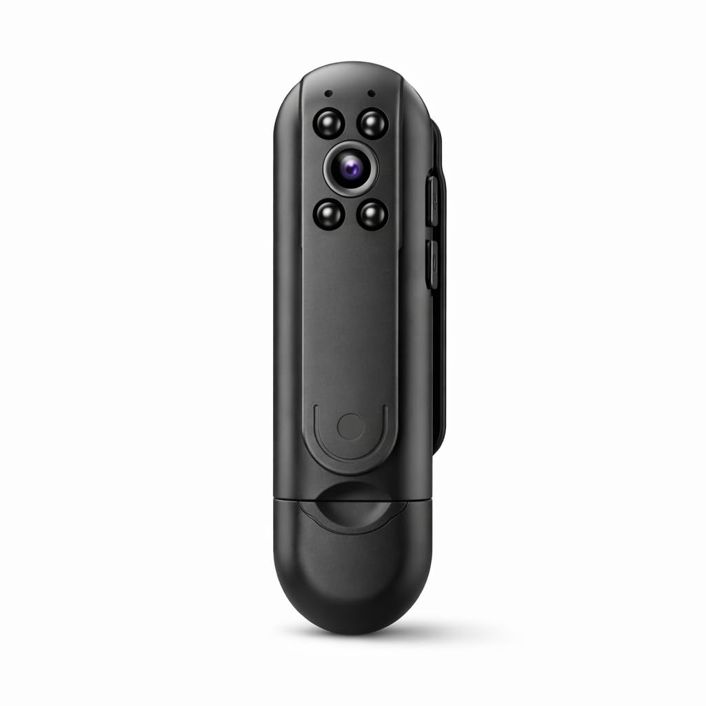 FREDI HD PLUS Non WiFi Wearable Cam | HD 1080P Portable Body Cam | Loop Recording Camera with Back Clip for Security | Meeting and Office Portable Body Camera with Audio Recording