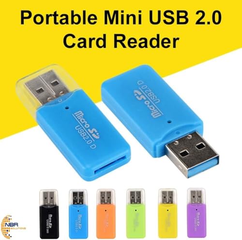 Image of NBR USB 2.0 Mini Portable Memory Card Reader Adapter Hub for PC Laptop Computer TF Micro SD Random Colour- 1 pc.